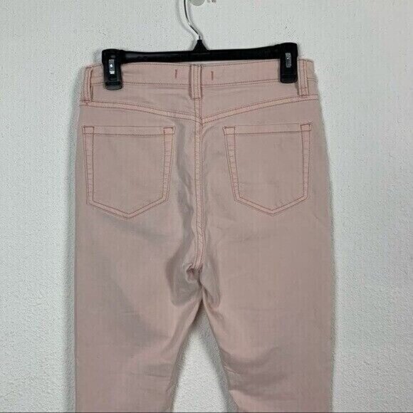 Free People Pink High Rise Ankle Skinny Jeans Stretch Casual Pants 28 - Picture 6 of 9